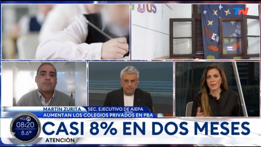 Colegios privados: aumentan 8.1% las cuotas entre agosto y septiembre